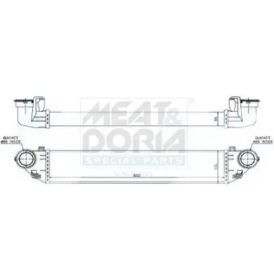 MEAT & DORIA DB Інтеркулер W203 2.0/2.7CDI meat & doria 995348
