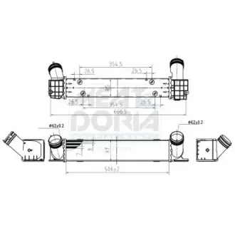MEAT & DORIA BMW Інтеркулер 1 E81/87, 3 E90, X1 E84 1.8d/2.0d meat & doria 995358