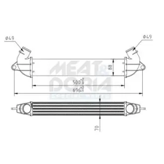 MEAT & DORIA FIAT Інтеркулер Doblo 1.3/1.9JTD 01- meat & doria 995367