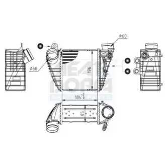 MEAT & DORIA AUDI Інтеркулер A3, Golf, Skoda Octavia 1.8T/1.9TDI 96- meat & doria 995408 Rover