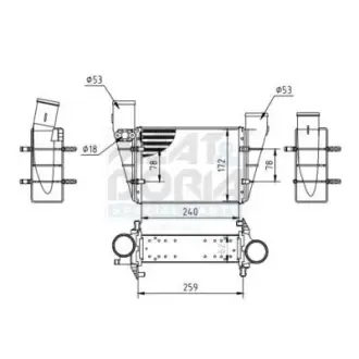 MEAT & DORIA VW Інтеркулер Audi A4/6, Passat 1.8T/1.9TDI 97- meat & doria 995425