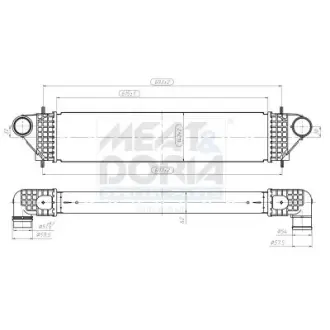 MEAT & DORIA MITSUBISHI Радіатор інтеркулера OUTLANDER III (GG_W, GF_W, ZJ, ZL, ZK) 2.2 DI-D (GF6W) 12-22 meat & doria 995429