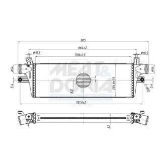 MEAT & DORIA TOYOTA Інтеркулер Fortuner,Hilux VIII 2.4/2.8d 15- meat & doria 995441