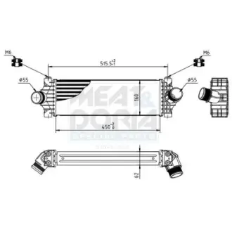MEAT & DORIA FORD Інтеркулер TOURNEO CUSTOM V362, TRANSIT V363 meat & doria 995453