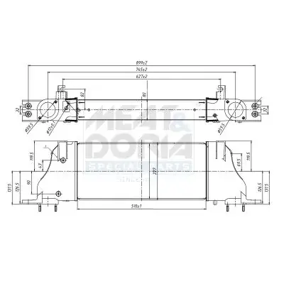 MEAT & DORIA NISSAN Інтеркулер NAVARA NP300 3.0 10-, PATHFINDER III 3.0 dCi 10- meat & doria 995463