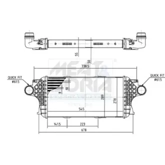 MEAT & DORIA DB Інтеркулер GL-CLASS (X166) 12-, GLE (W166) 15-, M-CLASS (W166) 11- meat & doria 995490