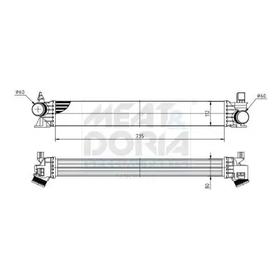MEAT & DORIA CITROEN Інтеркулер JUMPER II 2.0, 2.2, 3.0 15- meat & doria 995498