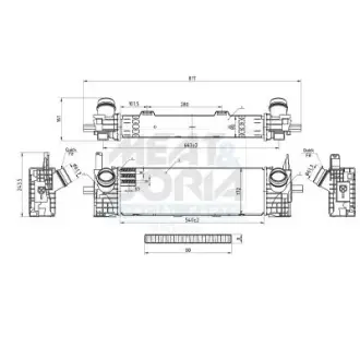 MEAT & DORIA BMW Радіатор інтеркулера X3 (G01, F97, G08) sDrive 18 d 18-20 meat & doria 995541