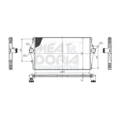 MEAT & DORIA VOLVO Інтеркулер S60 I 00-, V70 II 99-, XC70 I 97- meat & doria 995551