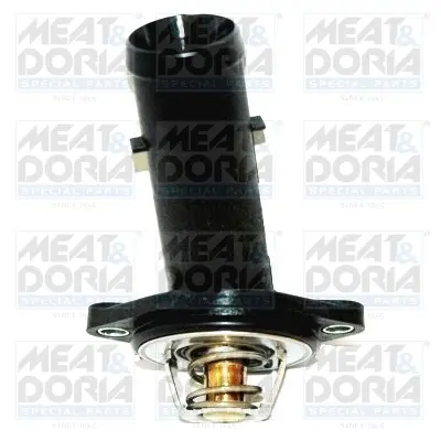 MEATDORIA AUDI термостат + фланець A3 1.6 TDI 09-12, VW GOLF VI 1.6 TDI 09-12, PASSAT Variant 1.6 TDI 09-10, POLO 1.6 TDI 09-, SKODA FABIA II 1.6 TDI 10-14, OCTAVIA II 1.6 TDI 09-13 Meat & Doria 92785 (фото 1)
