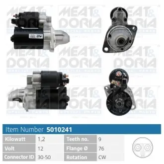 MEATDORIA BMW Стартер 1 (E81) 116 i 07-11 meat & doria 5010241