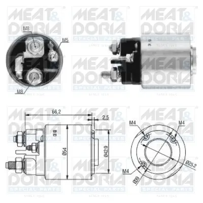 MEATDORIA CITROEN Магнітний перемикач стартера BERLINGO MULTISPACE (B9) 1.6 HDi 90 10-, C3 I 1.4 HDi 02-, XSARA Купе (N0) 1.4 HDi 03-05, PEUGEOT 1007 (KM) 1.6 HDi 07- meat & doria 46131