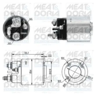 MEATDORIA CITROEN Магнітний перемикач стартера BERLINGO MULTISPACE (B9) 1.6 HDi 90 10-, C3 I 1.4 HDi 02-, XSARA Купе (N0) 1.4 HDi 03-05, PEUGEOT 1007 (KM) 1.6 HDi 07- Meat & Doria 46131