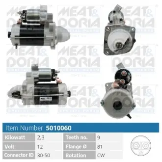MEATDORIA CITROEN Стартер JUMPER I 2.8 00-, PEUGEOT, FIAT meat & doria 5010060