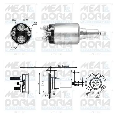 MEATDORIA DAF Втягивающее реле стартера meat & doria 46290