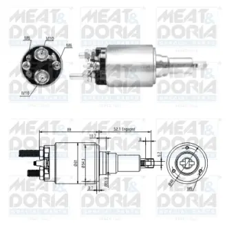 MEATDORIA DAF Втягивающее реле стартера meat & doria 46290