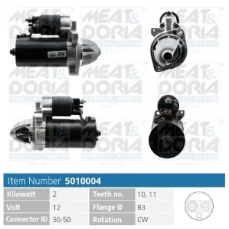 MEATDORIA DB стартер 12V 2,2KW W124/202,210/211, Vito, Sprinter meat & doria 5010004