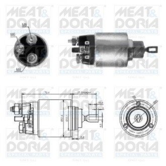 MEATDORIA DB Втягуюче реле стартера 124 T-Model 300 TE 4-matic -93, S-CLASS (W126) 260 SE (126.020) -91 meat & Doria 46061 на Мерседес C-Class S204/C204