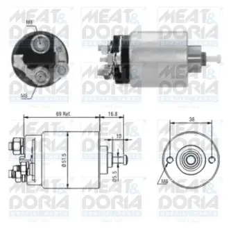 MEATDORIA FORD Втягуюче реле стартера FIESTA V 1.25 16V 03-08, FOCUS II 1.4 04-12, MAZDA 2 (DY) 1.4 03-07, VOLVO S40 II 1.6 05-12 meat & doria 46104