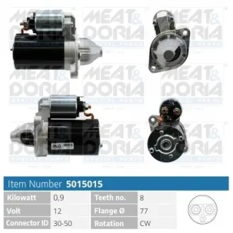 MEATDORIA HYUNDAI Стартер ACCENT II (LC) 1.3 00-05, KIA CERATO I (LD) 1.6 04-07 Meat & Doria 5015015
