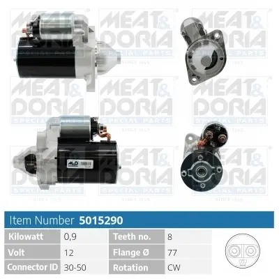 MEATDORIA HYUNDAI Стартер ACCENT II (LC) 1.5 00-03, GETZ (TB) 1.6 02-05, KIA CERATO I 1.6 04-09 meat & doria 5015290
