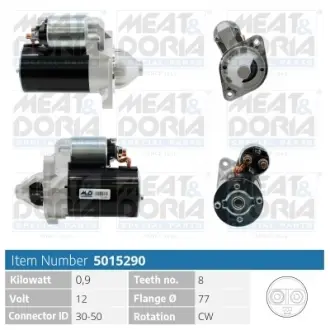 MEATDORIA HYUNDAI Стартер ACCENT II (LC) 1.5 00-03, GETZ (TB) 1.6 02-05, KIA CERATO I 1.6 04-09 Meat & Doria 5015290