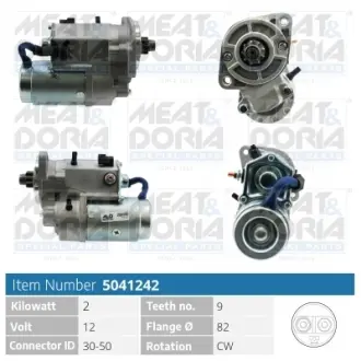 MEATDORIA HYUNDAI Стартер SANTA FE I (SM) 2.0 CRDi 4x4 01-06, KIA CARENS II (FJ) 2.0 CRDi 02-06 Meat & Doria 5041242