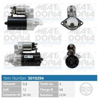 MEATDORIA OPEL стартер ASCONA B,C, KADETT E meat & Doria 5010294 на Бмв 1 серии