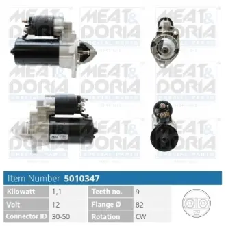 MEATDORIA OPEL стартер Astra F,Movano,Omega B,Vectra A/B meat & doria 5010347