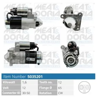 MEATDORIA RENAULT стартер Megane,Clio,Trafic 1.9dCi 01-,Laguna,Nissan meat & doria 5035201