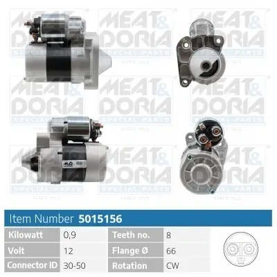 MEATDORIA RENAULT стартер Sandero,Logan,Kangoo 1.4/1.6 meat & doria 5015156