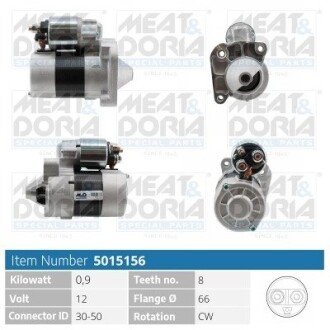 MEATDORIA RENAULT стартер Sandero,Logan,Kangoo 1.4/1.6 meat & Doria 5015156