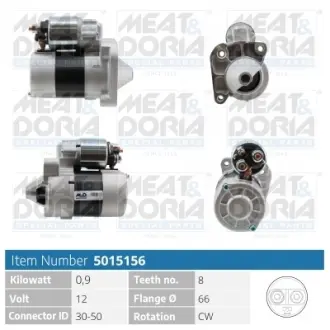 MEATDORIA RENAULT стартер Sandero,Logan,Kangoo 1.4/1.6 meat & doria 5015156