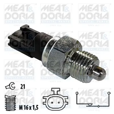 MEATDORIA RENAULT Выключатель света заднего хода (черный) Megane 02-, NISSAN Almera, Primera, Qashqai, X-Trail. meat & doria 36042