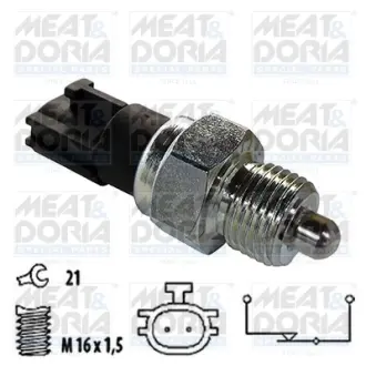 MEATDORIA RENAULT Выключатель света заднего хода (черный) Megane 02-, NISSAN Almera, Primera, Qashqai, X-Trail. Meat & Doria 36042