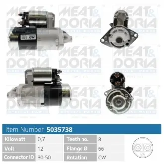 MEATDORIA SUZUKI Стартер GRAND VITARA II (JT, TE, TD) 1.9 DDiS 05-15 meat & doria 5035738