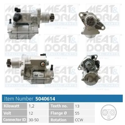 MEATDORIA TOYOTA Стартер CAMRY 2.2 97-02, RAV 4 III (_A3_) 2.0 4WD 06-13 Meat & Doria 5040614 (фото 1)