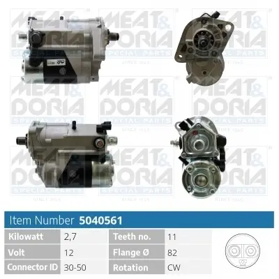 MEATDORIA TOYOTA Стартер HILUX VII 2.5 D 4WD (KUN25) 05-15 meat & doria 5040561