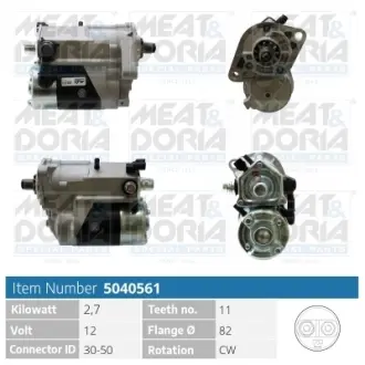 MEATDORIA TOYOTA Стартер HILUX VII 2.5 D 4WD (KUN25) 05-15 meat & doria 5040561