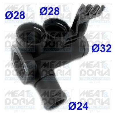 MEATDORIA VW Фланець охолоджувальної рідини Audi 80/100/A6 1.6/2.0 91- Meat & Doria 93105 (фото 1)