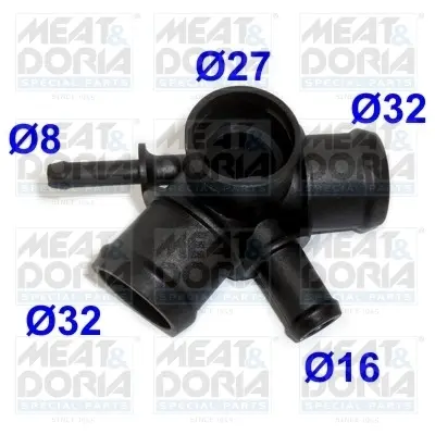 MEATDORIA VW Фланець охолоджувальної рідини Golf,Octavia,Audi A3 meat & doria 93129