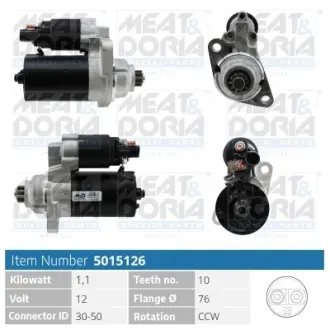 MEATDORIA VW стартер Golf,Jetta 05-,Skoda,Seat,Audi Meat & Doria 5015126