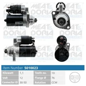 MEATDORIA VW стартер Golf,Passat,Seat,Audi,Skoda Meat & Doria 5010023