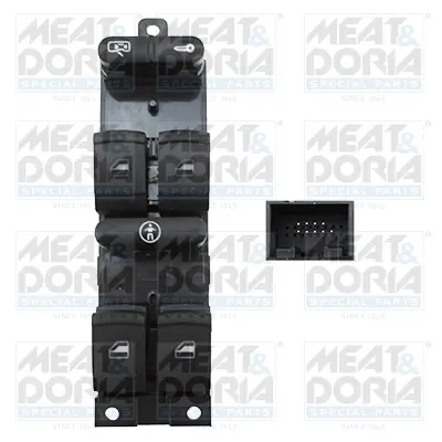 MEATDORIA VW Выключатель электростеклоподъемника (сторона водителя) Golf,Passat,Seat Meat & Doria 26140 (фото 1)