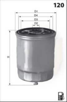 Дизельний паливний фільтр mecafilter ELG5204