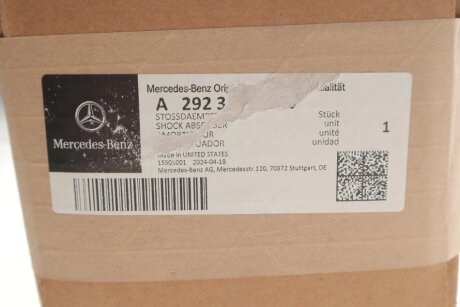 Амортизатор mercedes 2923200130