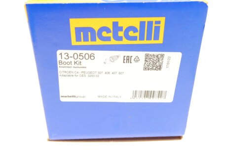 Пильник ШРУС пластиковий + змазка metelli 130506