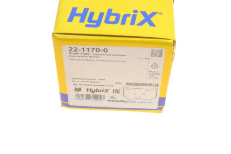 Комплект гальмівних колодок (дискових) metelli 2211700