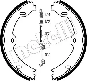 Комплект гальмівних колодок (барабанних) metelli 530243K