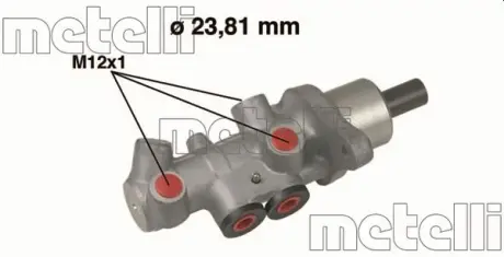 Циліндр гальмівний головний Metelli 050536
